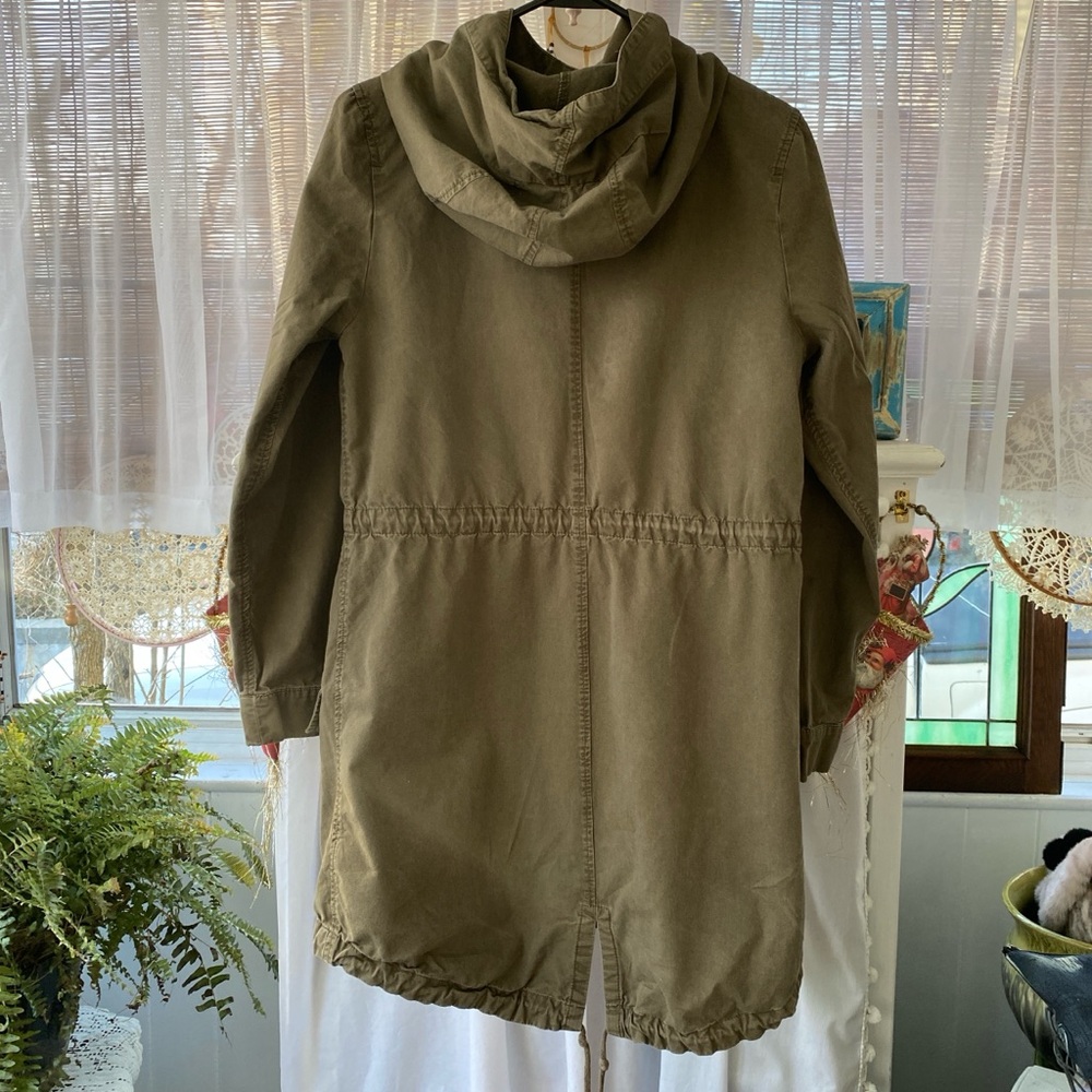 Love Tree Khaki Green Hooded Anorak Coat - Picture 2 of 6